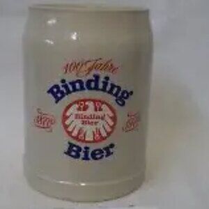 Vintage Binding Bier Beer Stein Mug Salt Glaze Stoneware